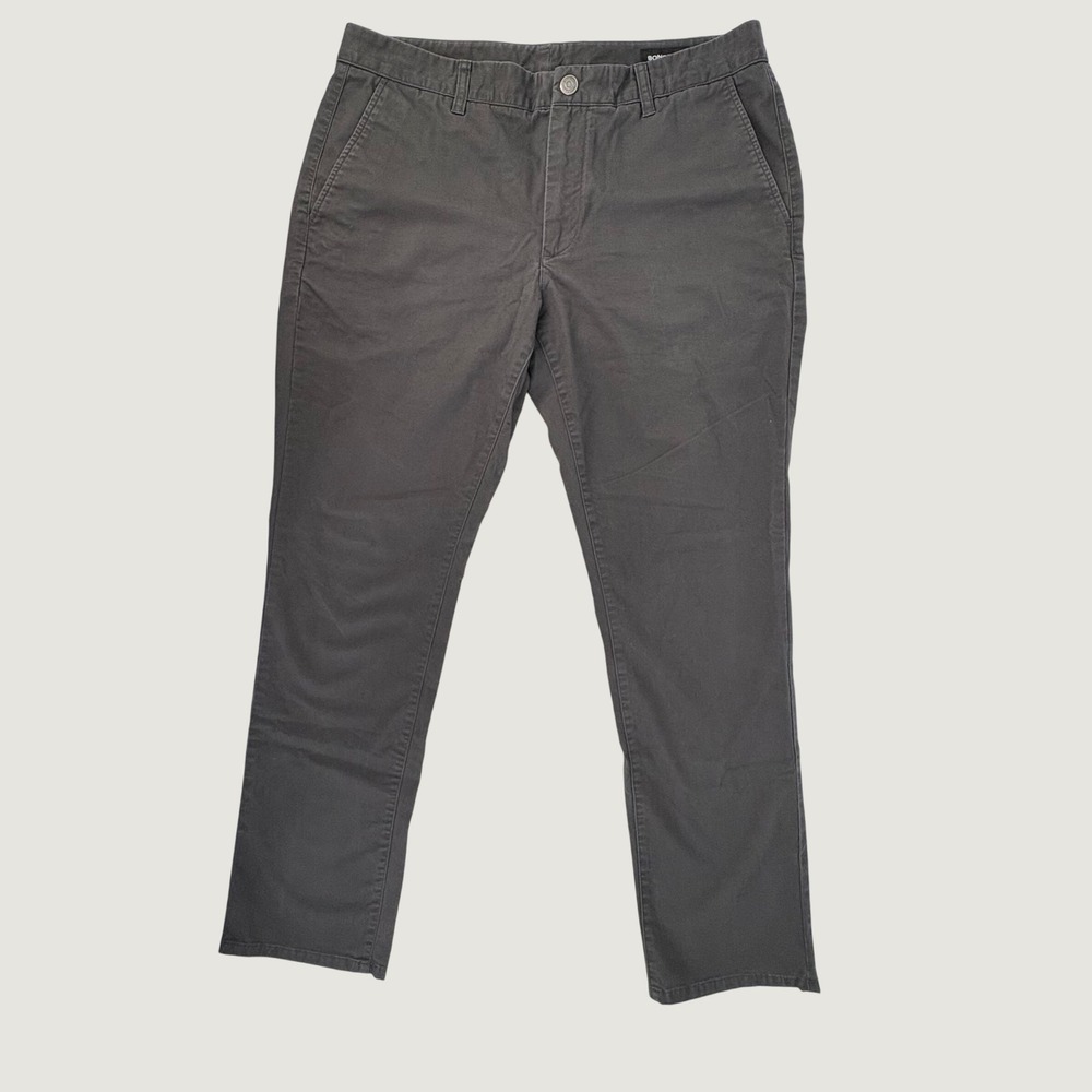 Bonobos Chinos Mens 36x32 Grey Tailored Fit Stretch Cotton Twill Pants